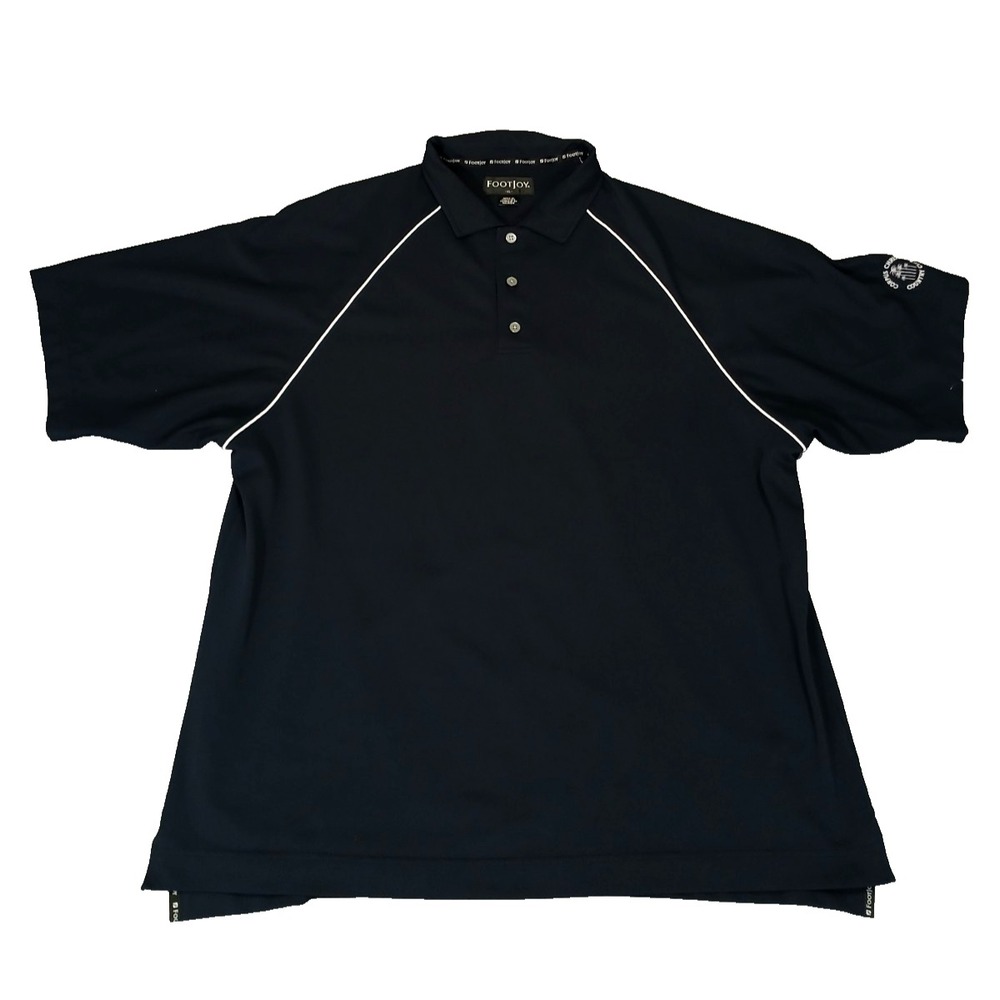 FOOTJOY FJ Polo Shirt Men's XL Navy Blue Short Sleeve Performance Logo Golf